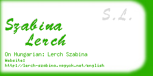 szabina lerch business card
